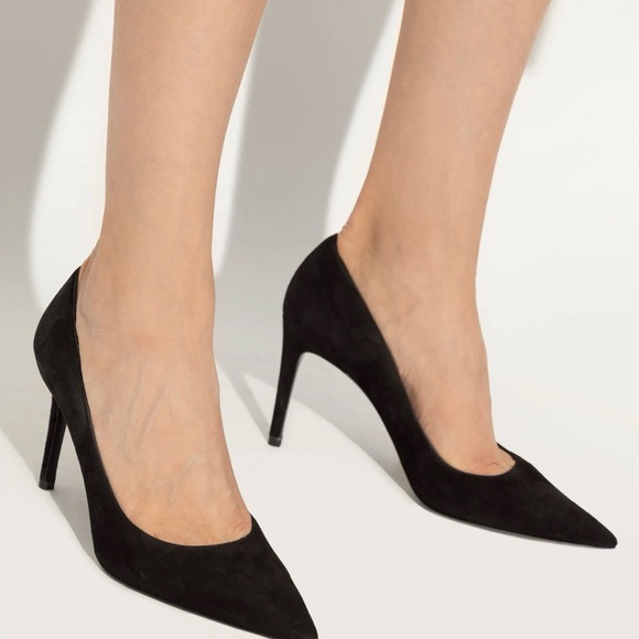 STUART WEITZMAN Black Suede STUART POWER PUMP 85 - Picture 8 of 10